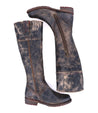 A pair of Bed Stu Jacqueline women's brown leather riding boots.
