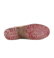 A pair of Jacqueline shoes with red soles on a white background by Bed Stu.