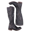 A pair of Jacqueline Wide Calf women's boots by Bed Stu with zippers on the side.