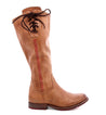 A women's Janina boot with a red stripe, by Bed Stu.