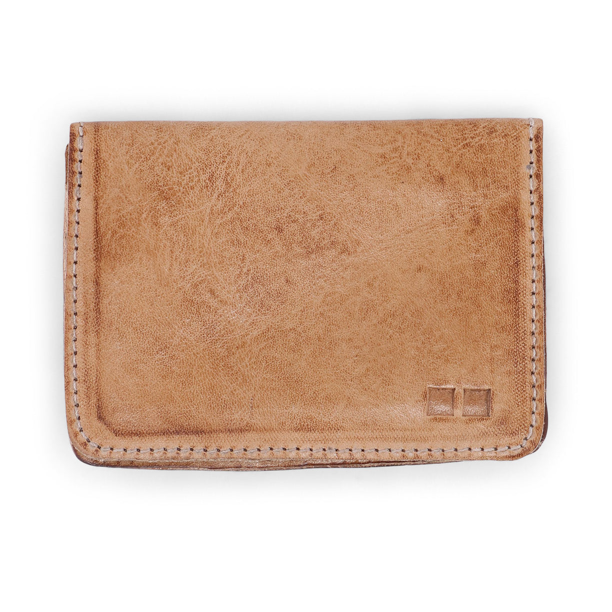 A Jeor leather wallet by Bed Stu on a white background.