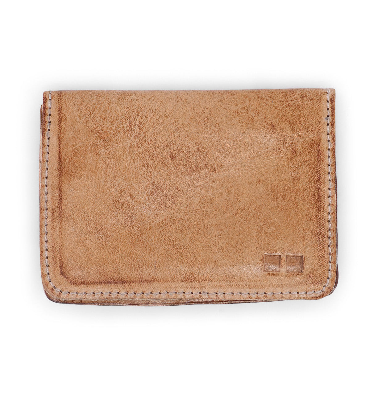 A Jeor leather wallet by Bed Stu on a white background.