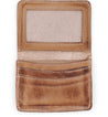 A Jeor leather card holder by Bed Stu on a white background.