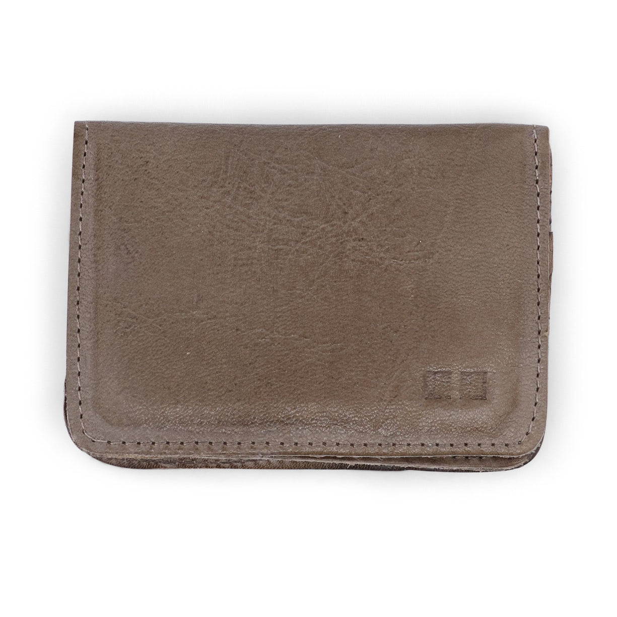 A Jeor brown leather wallet on a white background (by Bed Stu).