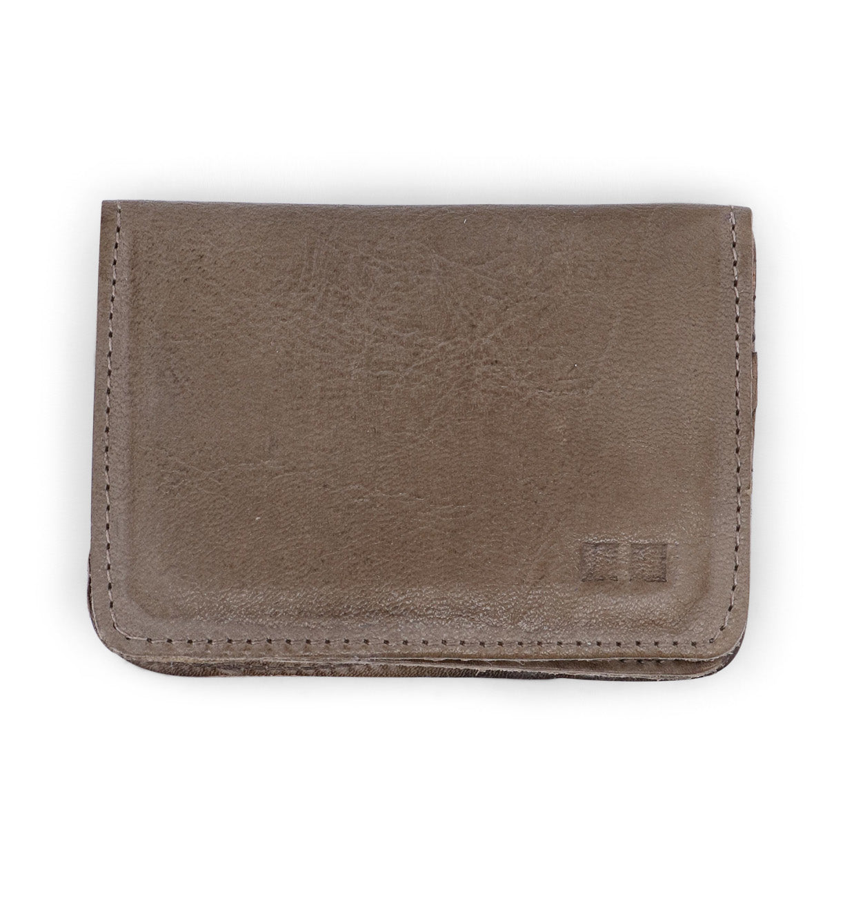 A Jeor brown leather wallet on a white background (by Bed Stu).