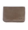 A Jeor brown leather wallet on a white background (by Bed Stu).