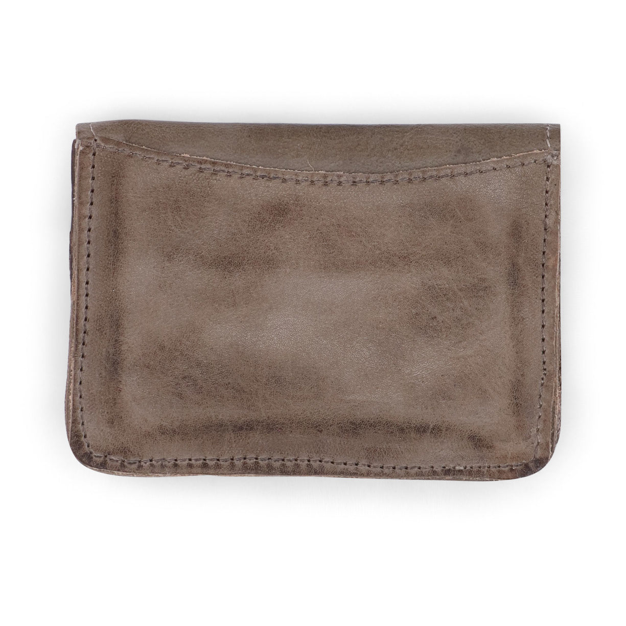 A Jeor by Bed Stu brown leather wallet on a white background.