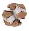 A pair of Jessie women's wedge sandals by Bed Stu on a white background.