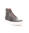 A men's high top sneaker with a zipper on the side, offering convenience and featuring a comfortable leather shoe design called Joyce by Bed Stu.
