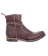 A Bed Stu Kaldi, teak leather ankle boot with a zipper on the side.