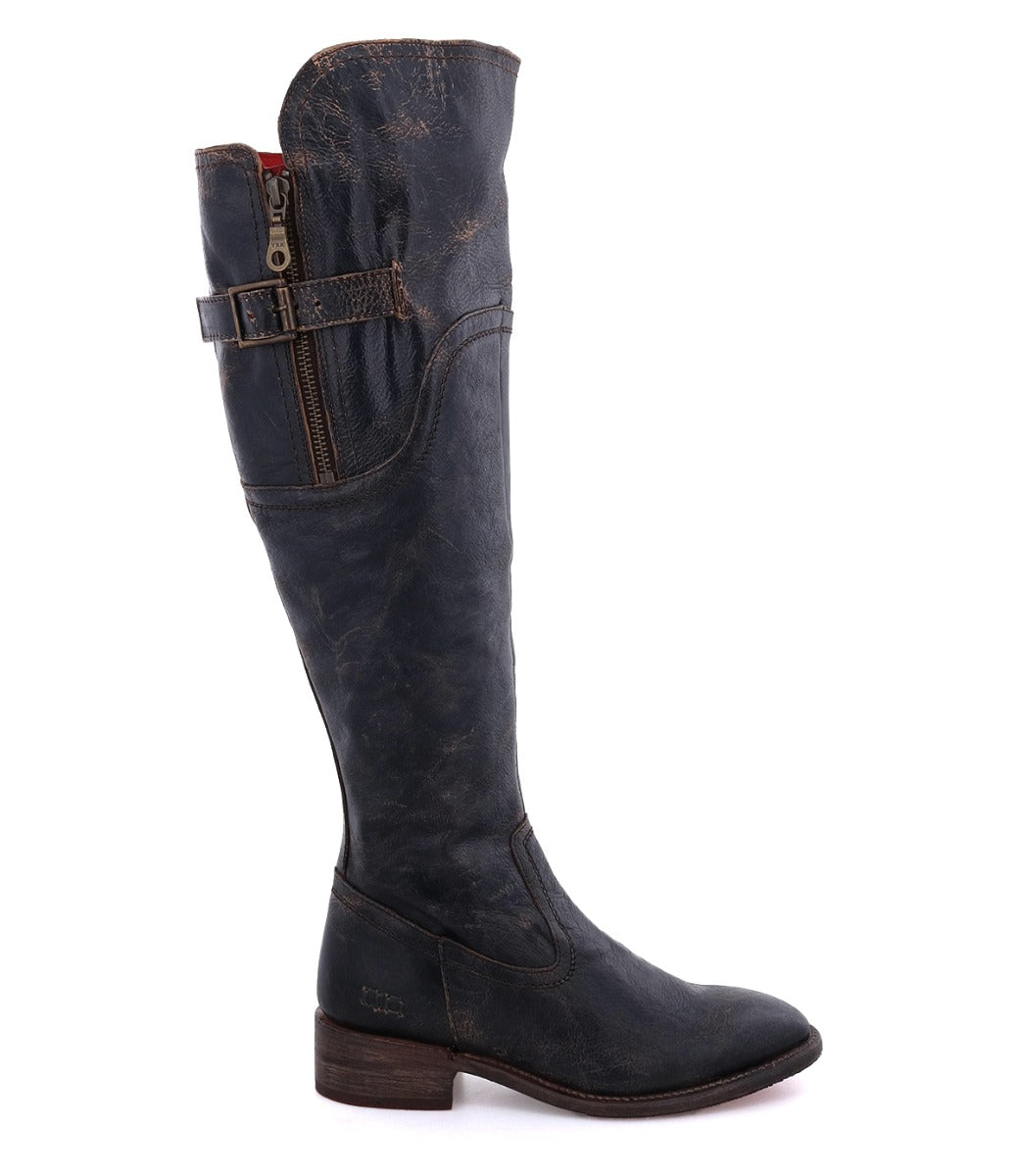 A women's Kathleen boot by Bed Stu with a zipper on the side.