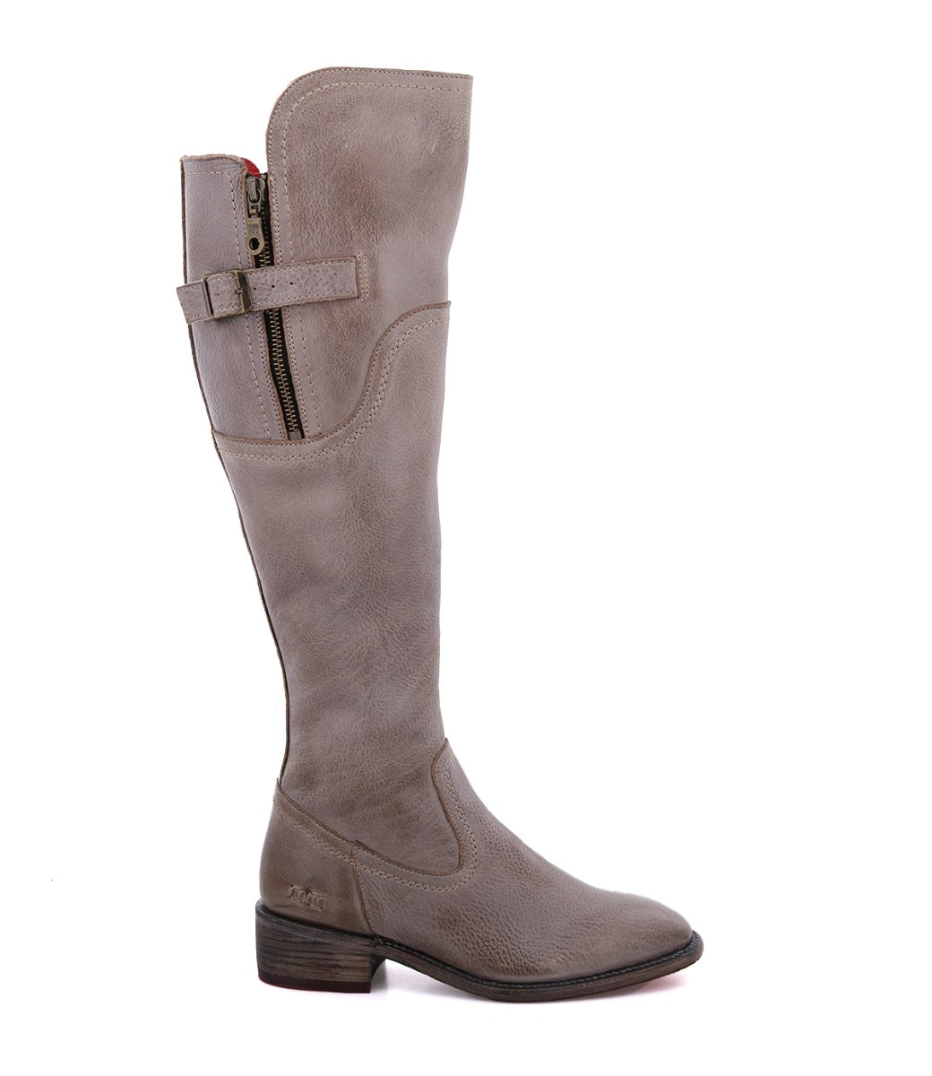 A women's Kathleen boot by Bed Stu with a zipper on the side.