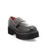 A black leather Kavi loafer perfect for fall fashion, by Bed Stu.