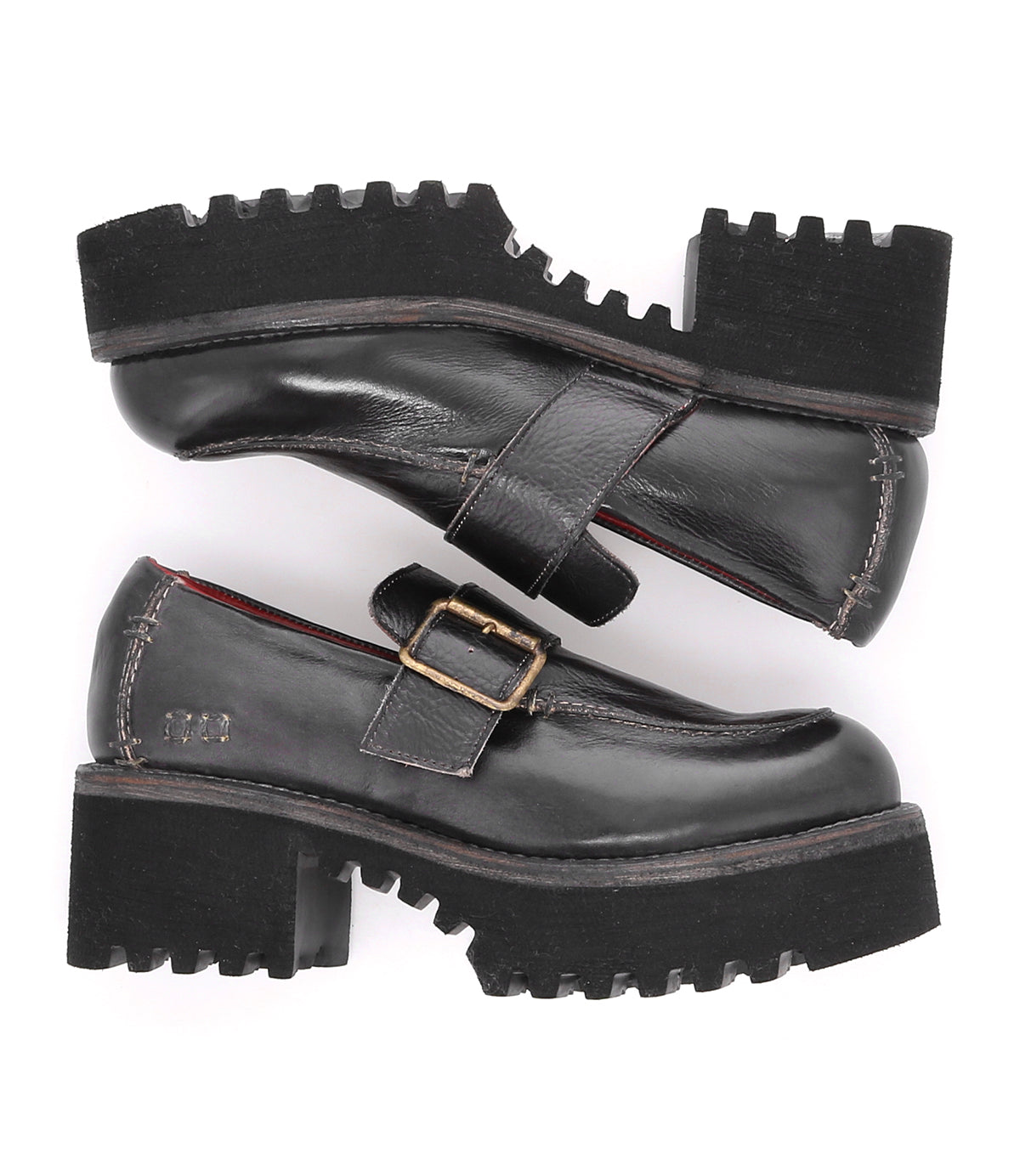 A comfortable pair of Kavi black leather loafers by Bed Stu for fall fashion.