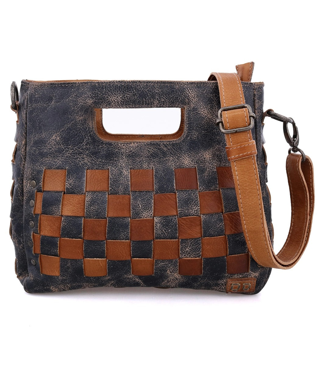 A Keiki bag with a checkered pattern by Bed Stu.