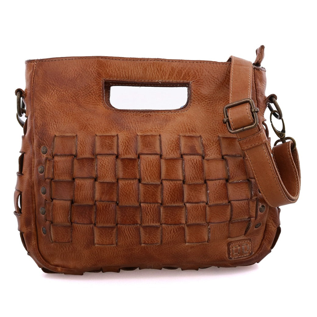 A Keiki tan leather handbag with a shoulder strap by Bed Stu.