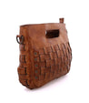 A Keiki brown leather bag with woven handles by Bed Stu.