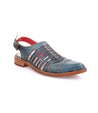 A women's teal leather sandal called the Kennya by Bed Stu.