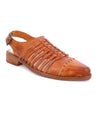 A women's pecan leather sandal called the Kennya by Bed Stu.