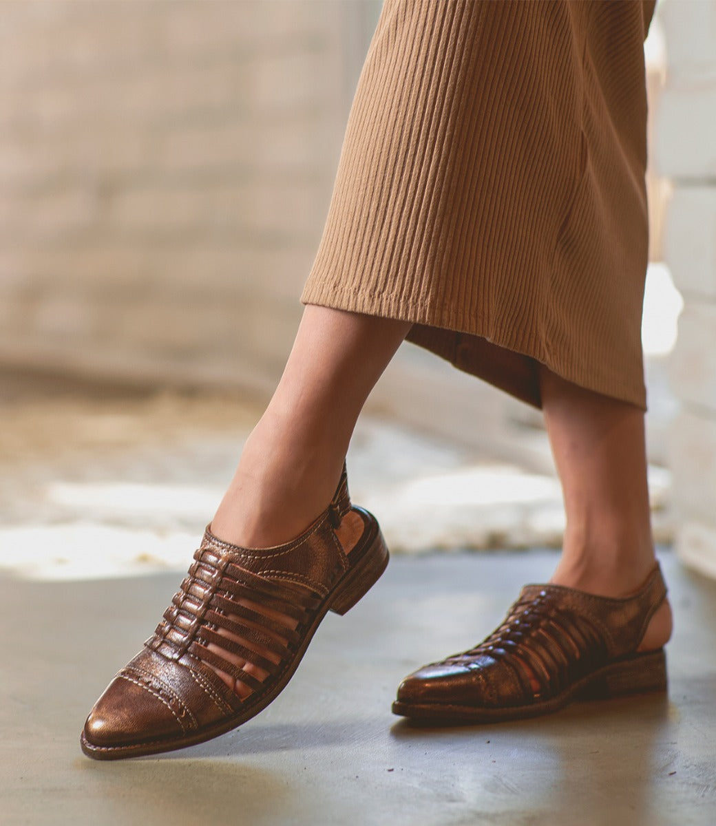 A woman in a pair of Kennya shoes by Bed Stu.
