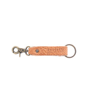 A Bed Stu leather Keygrab with a metal clasp.