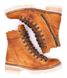 A pair of Khya boots by Bed Stu, made of pure leather with brown laces.