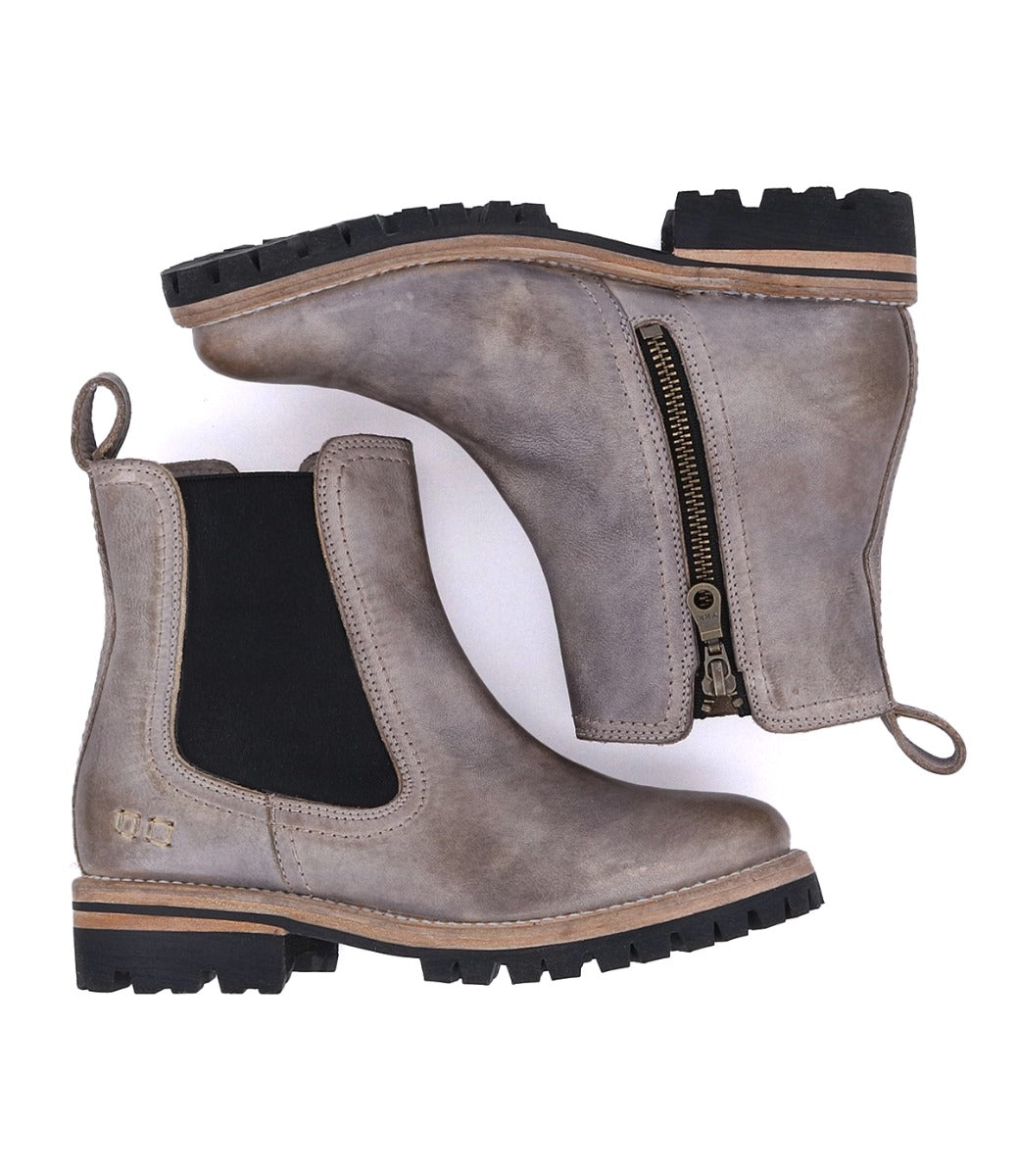 A pair of Bed Stu Kiefra Trek boots on a white background.