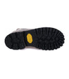 A pair of black and yellow Bed Stu Kiefra Trek hiking shoes on a white background.
