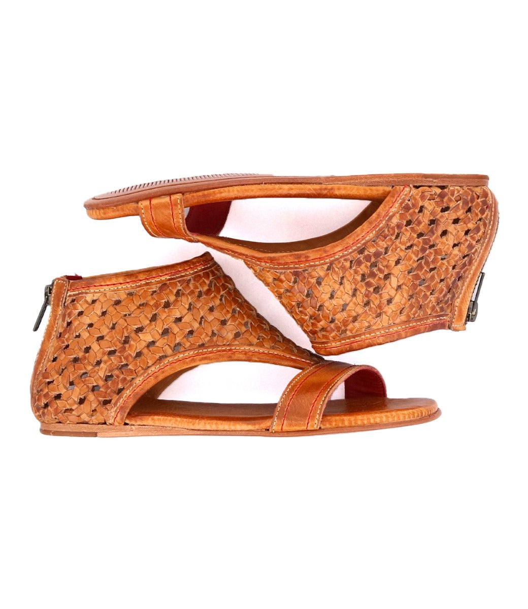 A pair of Kimberly women's sandals in tan by Bed Stu.