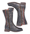 A pair of Bed Stu Latifah women's boots with zippers on the side.