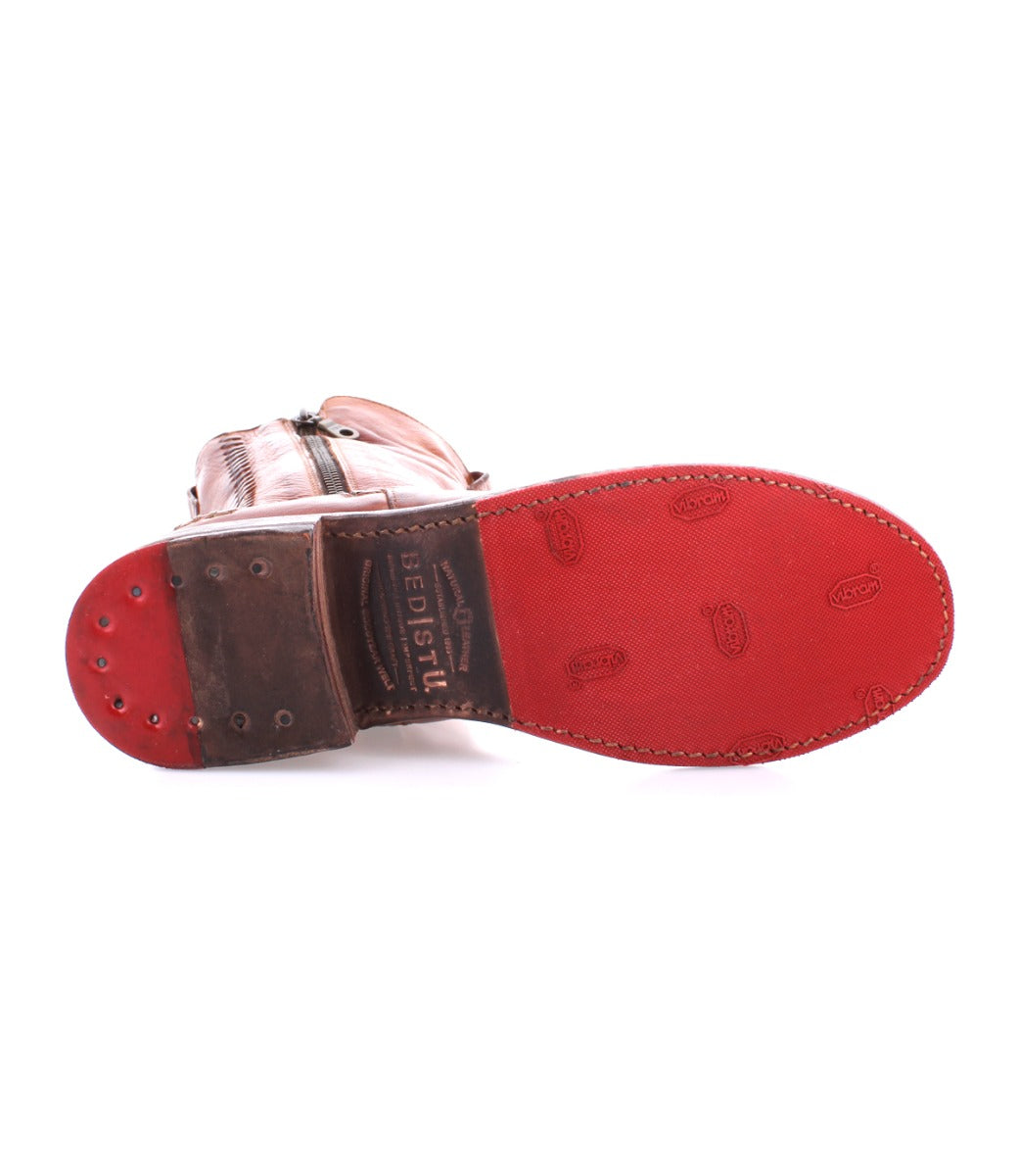 The back of a Latifah woman's shoe with a red sole, by Bed Stu.