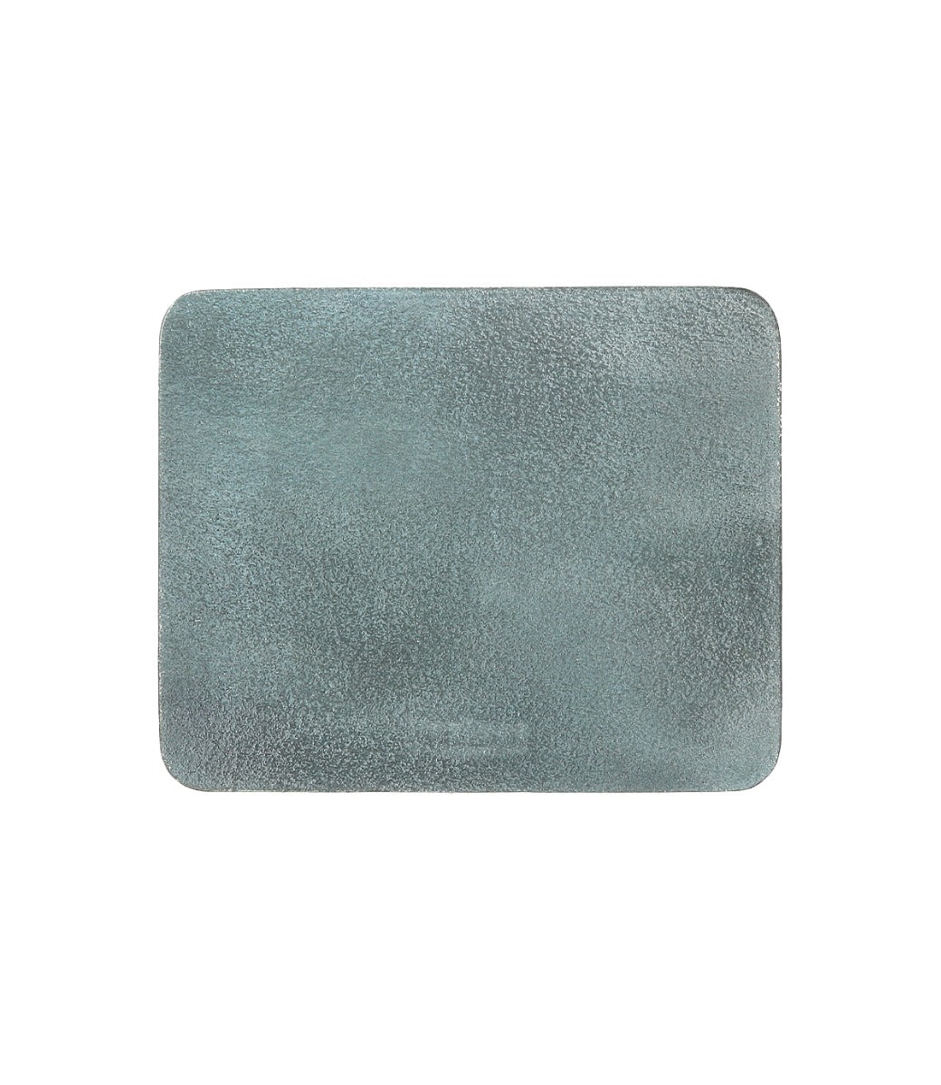 A blue leather Bed Stu Launcher coaster on a white background.