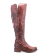 A Letizia boot by Bed Stu, a women's brown boot with a zipper on the side.