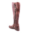 A women's brown leather Letizia boot with a zipper on the side by Bed Stu.