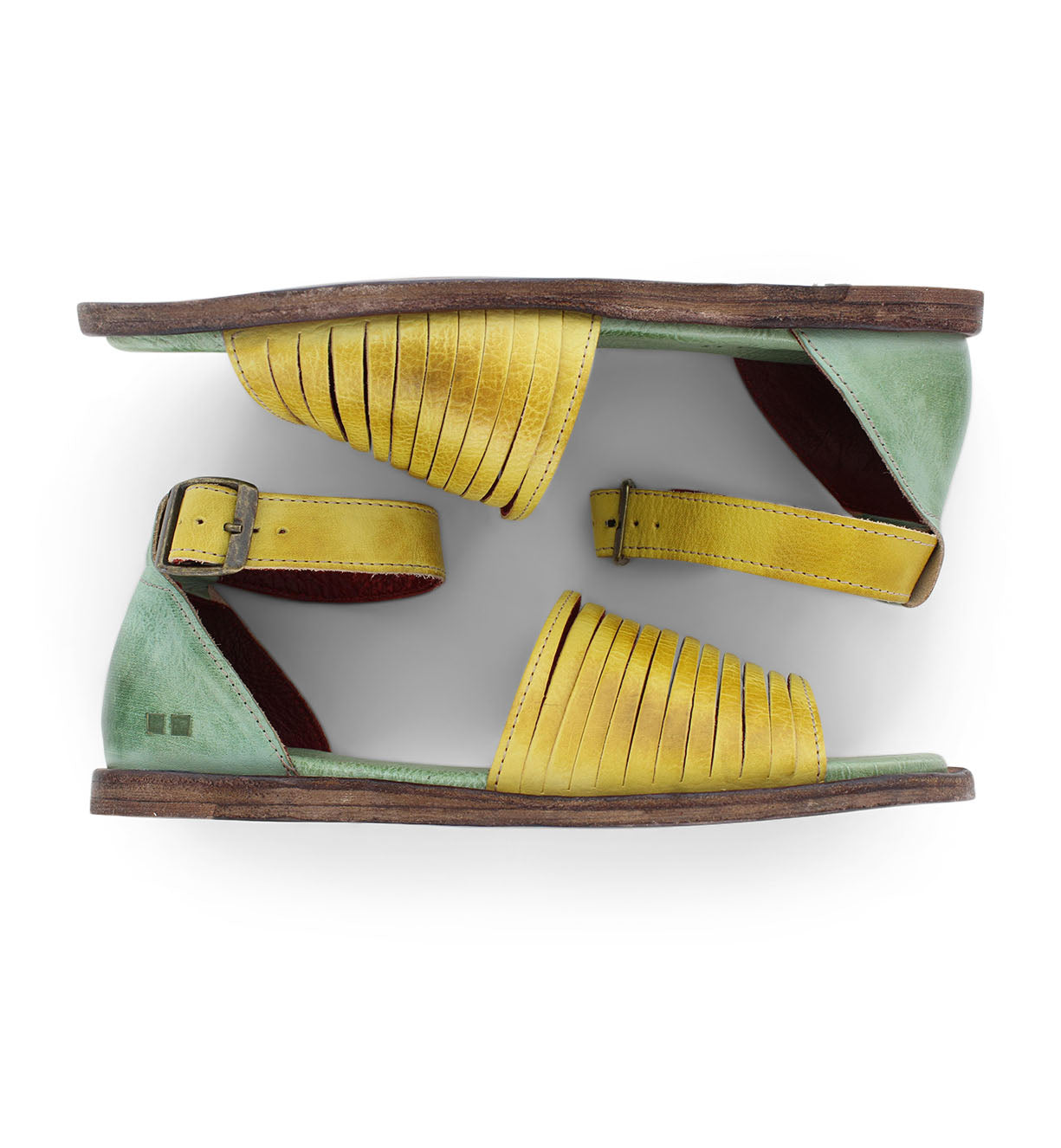 A pair of Lilia sandals by Bed Stu on a white background.