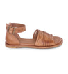 A women's Lilia tan leather sandal with straps and buckles by Bed Stu.