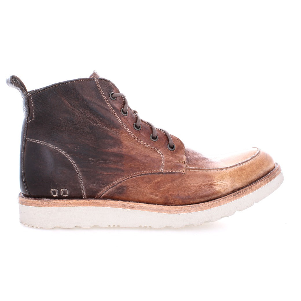 A single Bed Stu men's Lincoln leather boot with laces on a white background.