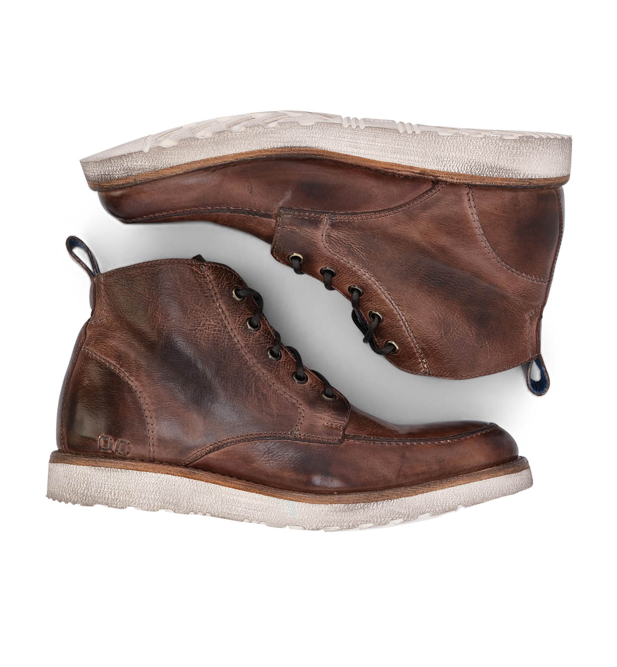 A pair of Bed Stu Lincoln men's leather boots.