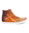 A men's brown leather high top Lordmind sneaker by Bed Stu.