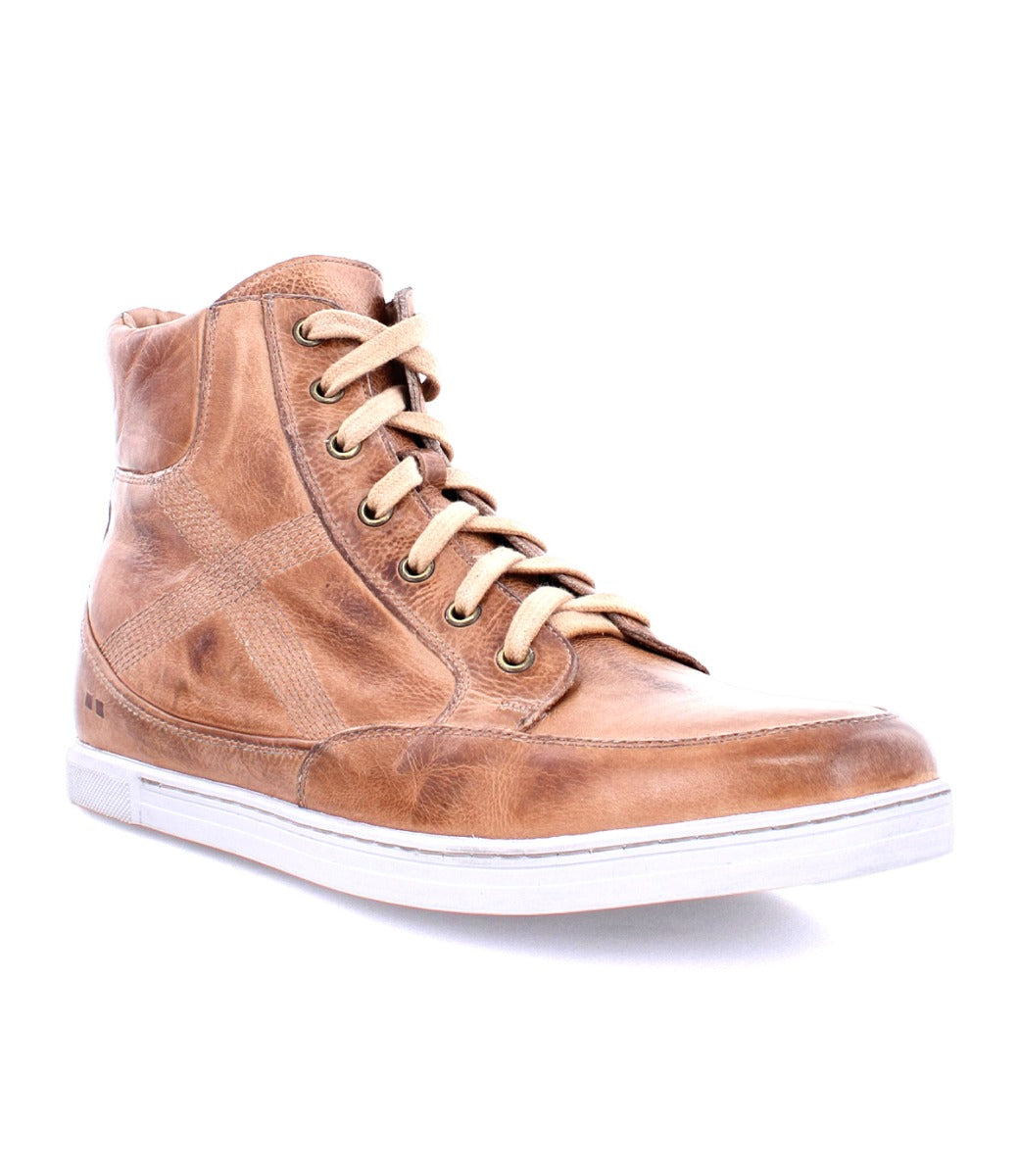 A men's Bed Stu Lordmind brown leather high top sneaker.