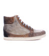A men's grey and brown high top Lordmind sneaker by Bed Stu.