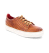 A Bed Stu men's tan leather Lyne sneaker with holes.