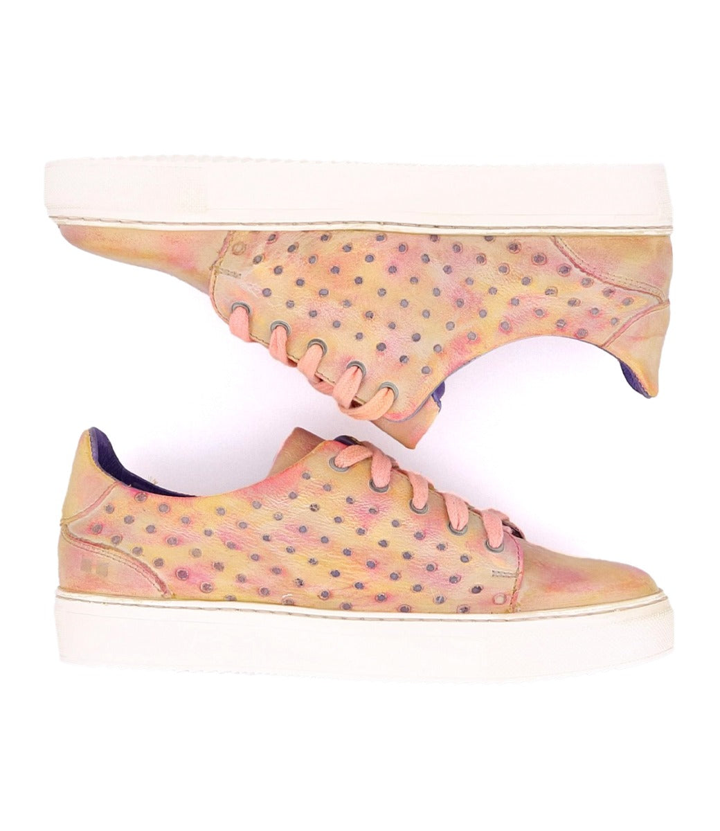 A pair of Lyne sneakers with polka dots on them from Bed Stu.