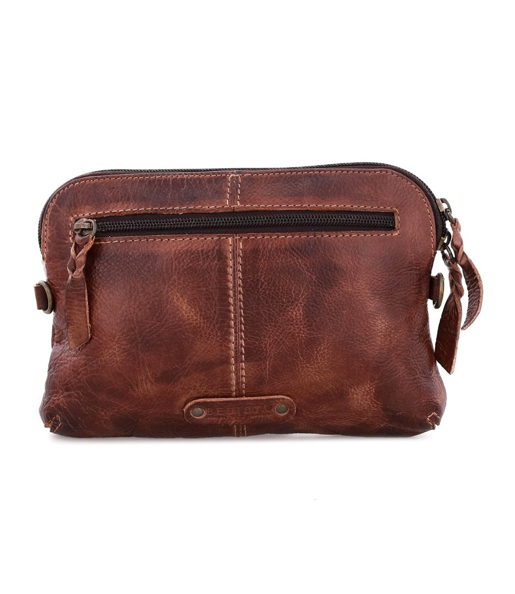 The Bed Stu Magdalene women's brown leather toiletry bag.