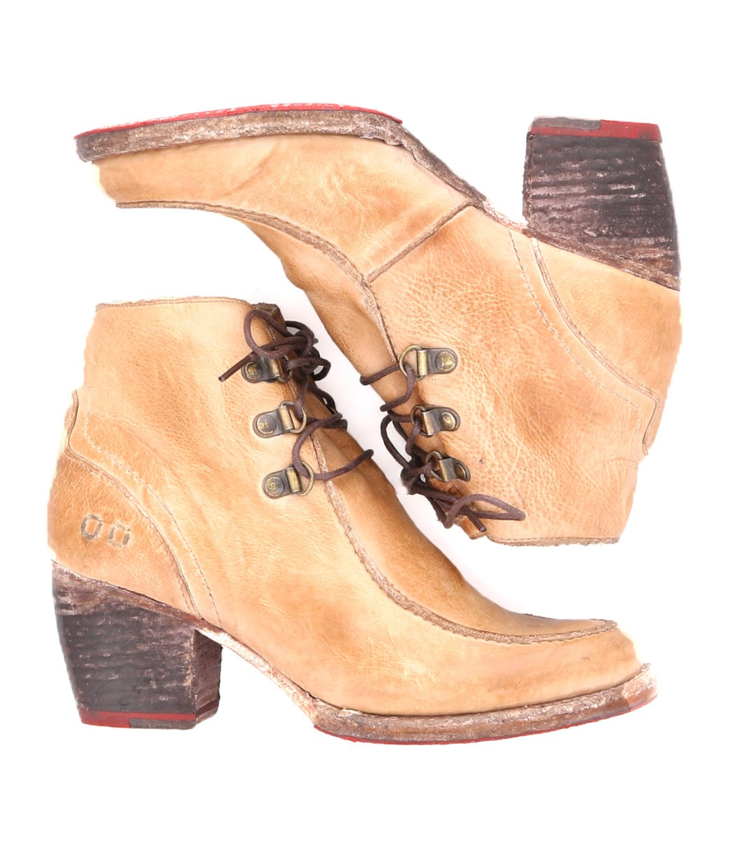 A pair of Mage boots by Bed Stu for women, on a white background.