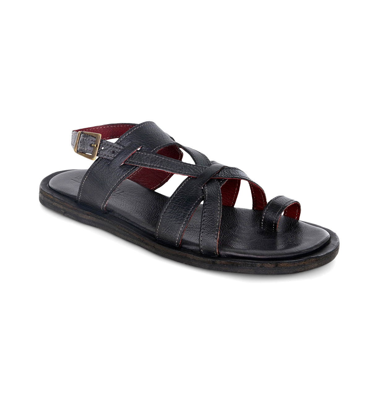 Bed Stu Manati II men's black leather sandals.