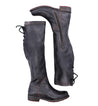 A pair of Bed Stu Manchester III women's black leather boots.