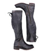 A pair of Bed Stu Manchester III women's black leather boots.