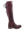 A women's Bed Stu Manchester III burgundy leather knee high boot.