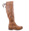 A women's brown leather boot with laces, the Manchester III by Bed Stu.
